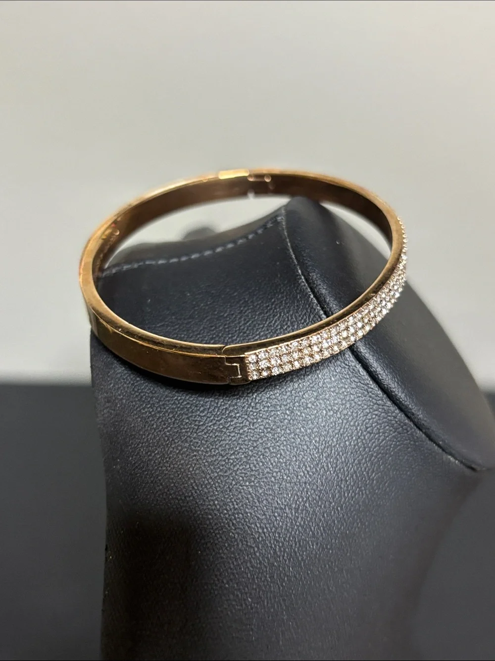 Kate Spade Pavé Crystal Bangle Bracelet in Rose Gold - Picture 5 of 7